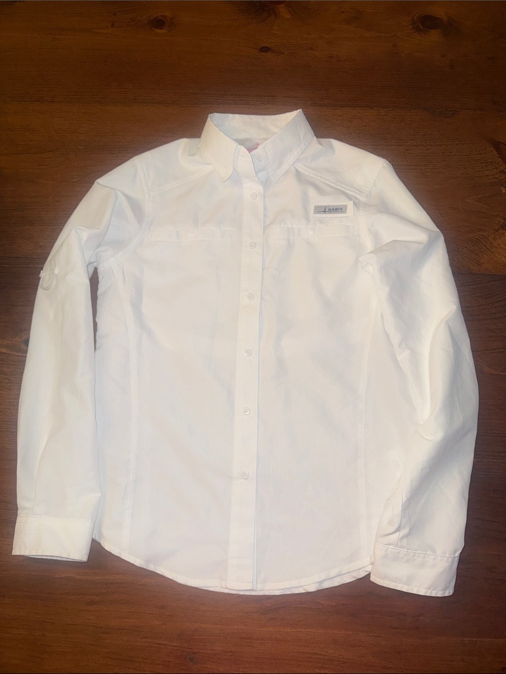 Habit  Women's White Long-Sleeve Button-Down Shirt